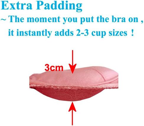 Cotton EMB Super Boost Wireless Pad Plunge Bra Bra Small Boob يجب أن يكون لديك سيدة صغيرة تضيف 2-3 كوب أحجام 30-44 A ، AA ، AAA in Kuwait