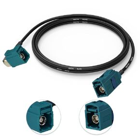 Fakra Z Female Right Angle to Fakra Z Female Straight RG174 Extension Cable 0.5m/1.64ft for Car SUV Stereo Head Unit GPS Navigation FM AM Radio Sirius XM Satellite Radio 4G LTE TEL Telematics in Kuwait
