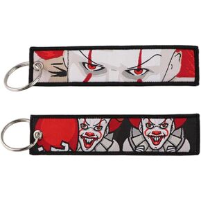 It Pennywise the Clown Stephen King Classic Horror Movie Film Keychain Key Tag Chain Fob Ring in Saudi Arabia