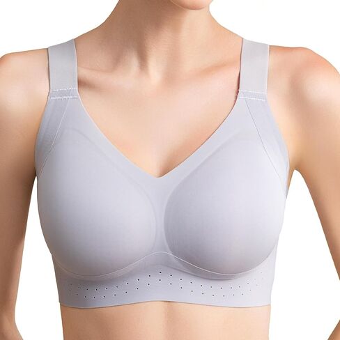 Fittingirls Plus-Size Airflow Comfort Bra Cooling Tech Full Coverage Seamless Padded Design Adjustable All-Purpose Wear in Saudi Arabia
