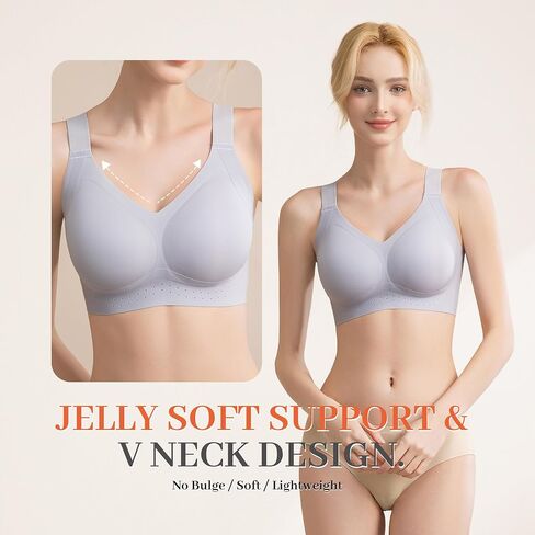Fittingirls Plus-Size Airflow Comfort Bra Cooling Tech Full Coverage Seamless Padded Design Adjustable All-Purpose Wear in Saudi Arabia