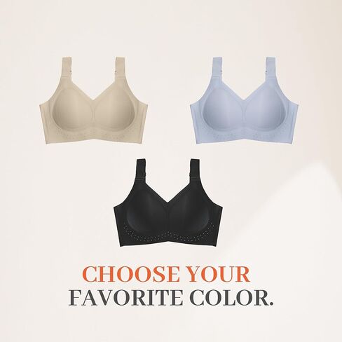 Fittingirls Plus-Size Airflow Comfort Bra Cooling Tech Full Coverage Seamless Padded Design Adjustable All-Purpose Wear in Saudi Arabia