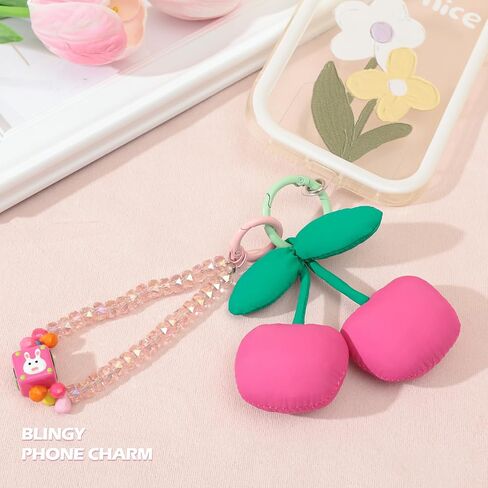 Philomena keychain سوار معصمه المفتاح حلقة الكرز السلاسل سحر زخرفة الهاتف لمحفظة حقيبة اليد فتاة in Kuwait