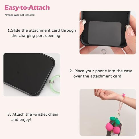 Philomena keychain سوار معصمه المفتاح حلقة الكرز السلاسل سحر زخرفة الهاتف لمحفظة حقيبة اليد فتاة in Kuwait