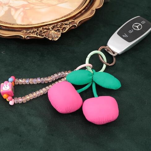 Philomena keychain سوار معصمه المفتاح حلقة الكرز السلاسل سحر زخرفة الهاتف لمحفظة حقيبة اليد فتاة in Kuwait