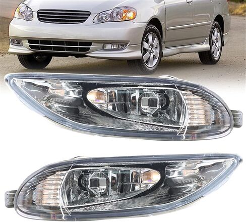 Wflnhb Fog Lights Assembly استبدال Corolla 2005-2008 Camry 2002-2004 Solara 2002-2003 مع مصابيح الضباب القيادة in Saudi Arabia
