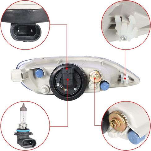 Wflnhb Fog Lights Assembly استبدال Corolla 2005-2008 Camry 2002-2004 Solara 2002-2003 مع مصابيح الضباب القيادة in Saudi Arabia