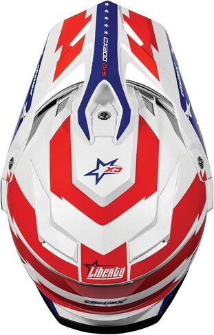 Castle X CX200 Liberty Dual Sport Helmet باللون الأحمر/الأبيض/الأزرق ، الحجم x-large in Kuwait