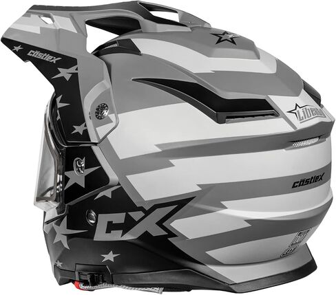 Castle X CX200 Liberty Dual Sport Helmet باللون الأحمر/الأبيض/الأزرق ، الحجم x-large in Kuwait