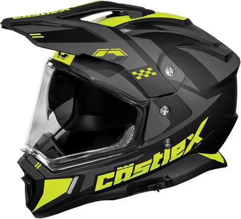 Castle X CX200 Liberty Dual Sport Helmet باللون الأحمر/الأبيض/الأزرق ، الحجم x-large in Kuwait