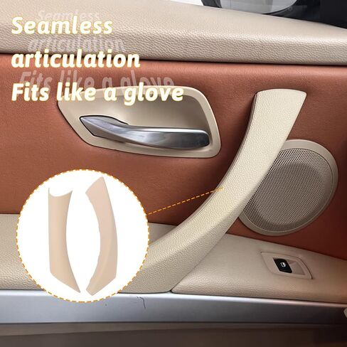 6pcs/مجموعة داخلية داخلية داخل الباب سحب مقبض مقبض لزجة ل BMW 3 سلسلة E90/E91/E92/E93 320 325 328 335 330 M3 (2004-2011) جانب الراكب الأيسر واليمين (أسود) in Saudi Arabia