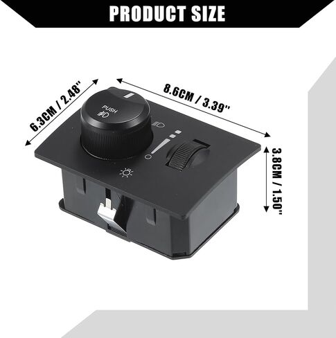 No.68019789ae / مفتاح المصباح الأمامي / السيارة لكرايسلر 300 2005-2010 ل Dodge Challenger 2008-2010 / meadlamp switch / plastic / 1 pcs / Black in Saudi Arabia