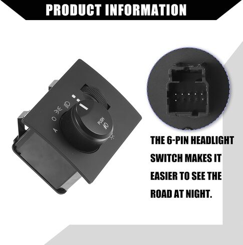 No.68019789ae / مفتاح المصباح الأمامي / السيارة لكرايسلر 300 2005-2010 ل Dodge Challenger 2008-2010 / meadlamp switch / plastic / 1 pcs / Black in Saudi Arabia