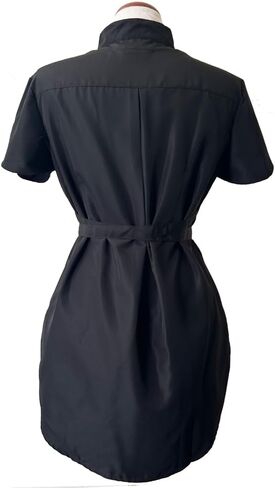Ladybird Line 214 Classic Black Long Length Scrub Tunic Rhinestone Half Stipper Front Writh and Bleach Resistant in Kuwait
