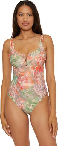 BECCA Women's Coral Reef One Piece Swimsuit, Adjustable, Bathing Suits in Saudi Arabia