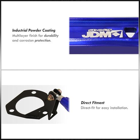 AJP Distributors JDM Sport Suspension Front Upper Billet Aluminum Strut Tower Bar Tie Brace Stabilizer Rod Support Arm Blue Compatible/Replacement For Prelude 1992 1993 1994 1995 1996 92 93 94 95 96 in Saudi Arabia