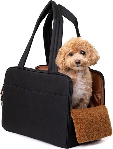 Dog Purse Carrier for Small Dogs – Cotton Padded Interior, Multiple Pockets, Breathable Mesh & Comfortable Strap – Durable Polyester Travel Bag, Lightweight Cat Carrier - Versatile Small Pet Bag in Saudi Arabia