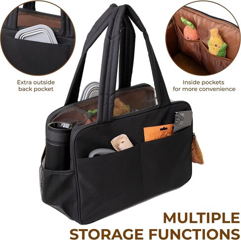 Dog Purse Carrier for Small Dogs – Cotton Padded Interior, Multiple Pockets, Breathable Mesh & Comfortable Strap – Durable Polyester Travel Bag, Lightweight Cat Carrier - Versatile Small Pet Bag in Saudi Arabia