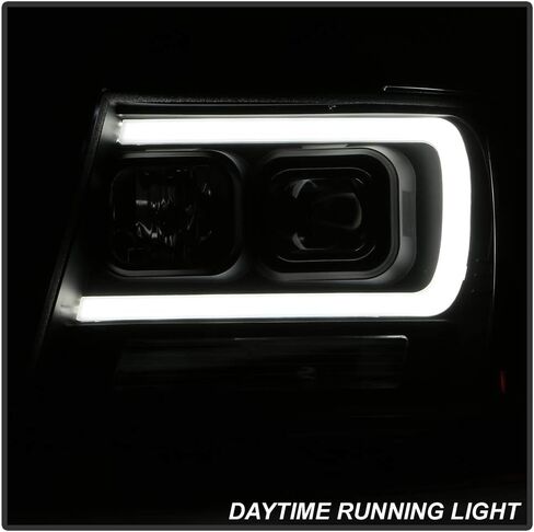 Acanii - لـ [الطبعة السوداء] 2007-2014 Chevy Suburban Tahoe Avalanche LED DRL Projector المصابيح الأمامية الأيمن اليسار+اليمين in Saudi Arabia