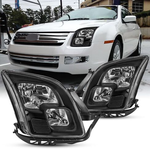 Black 2PCS المصابيح الأمامية مجموعة ASSEMBLY DOT المعتمدة لعام 2006 2007 2008 2009 in Kuwait
