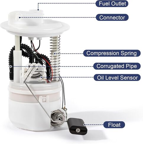 Electric Fuel Pump Module Assembly Compatible with 2013-2019 Nissan Sentra L4 1.8L GAS 2014 2015 2016 2017 2018 Replace E9213M P77206M FG1549 SP4097M VANBOL0162 with Sending Unit O-ring in Saudi Arabia