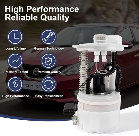 Electric Fuel Pump Module Assembly Compatible with 2013-2019 Nissan Sentra L4 1.8L GAS 2014 2015 2016 2017 2018 Replace E9213M P77206M FG1549 SP4097M VANBOL0162 with Sending Unit O-ring in Saudi Arabia