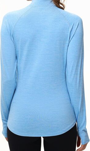 isnowood Women's 1/4 Zip Long Sleeve Rash Guard, UPF 50+ UV Sun Protection Shirts, Quick Dry Workout Hiking Athletic Tops in Kuwait