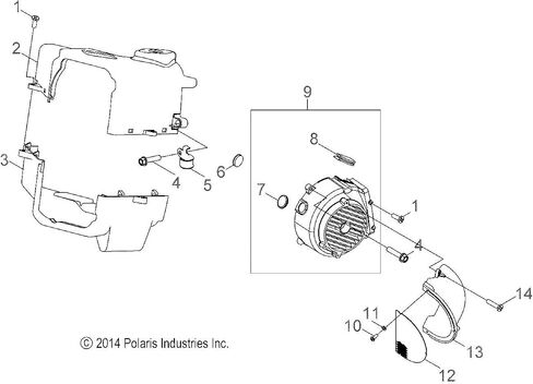 Polaris RZR Fan/Fly Wheel Cover, Genuine OEM Part 0455081, Qty 1 in Saudi Arabia