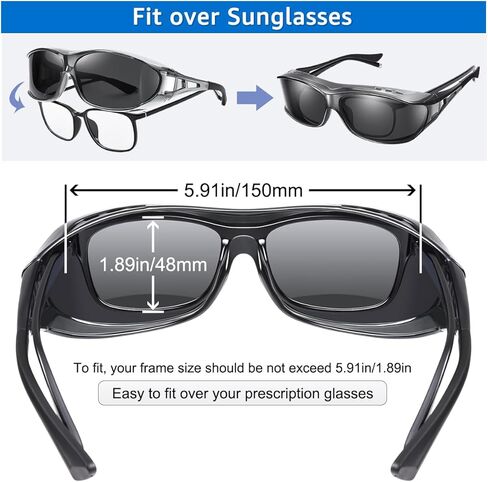 النظارات الشمسية المستقطبة تلبس فوق النظارات الناتجة للرجال الرياضة القيادة والصيد UV400 الحماية in Kuwait