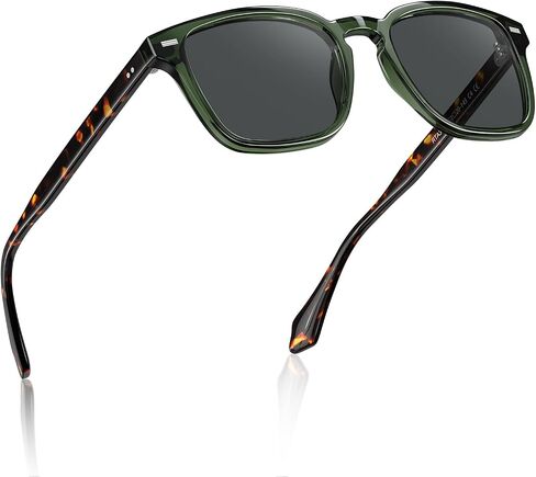 CARFIA Retro Men's Sunglasses Womens Polarized Classic Acetate Square UV400 Protection Driving Glasses in Saudi Arabia