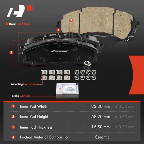 مجموعة فرامل القرص الخزفية الأمامية والخلفية A-Premium متوافقة مع Ford Ranger 2019 2020 2021 2022 2023 ، 8 PCS in Saudi Arabia
