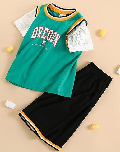 Boys' Active Shorts Set - 2 Piece Short Sleeve T-Shirt and Shorts - Summer Clothing Set for Boys 4-13Y in Saudi Arabia