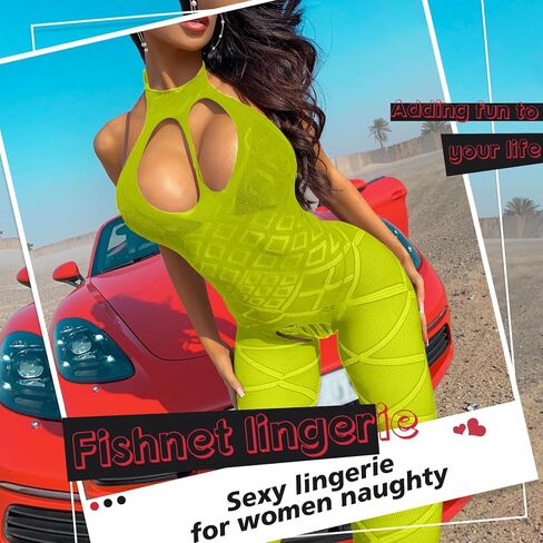 Sexy Lingerie for Women Naughty Fishnet Lingerie Set Bodysuit Outfits Teddy Sheer Mesh Erotic in Saudi Arabia