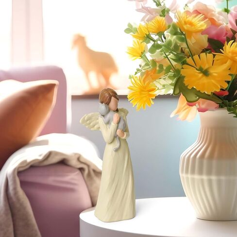 Cat Memorial Gifts for Loss of Sympathy Gift, Angel Orange Cat Figurines Angels Statue for Lovers in Memory of Passing Away (Orange Cat) in Saudi Arabia
