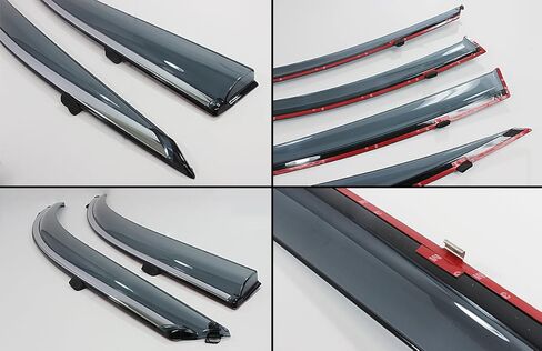 jdm VIP Style Smoke Thought Window Window Guard W/Clips & Chrome Trim متوافق مع 2009-2014 Acura TL Sedan in Saudi Arabia