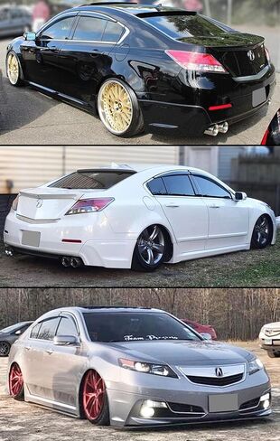 jdm VIP Style Smoke Thought Window Window Guard W/Clips & Chrome Trim متوافق مع 2009-2014 Acura TL Sedan in Saudi Arabia