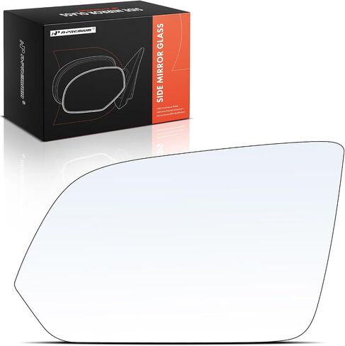 A-Premium Left Driver Side Heated Mirror Glass with Backing Plate - Compatible with Mercedes-Benz W447 Series Metris 2016-2023 - Exterior Side View Flat Mirror in Saudi Arabia