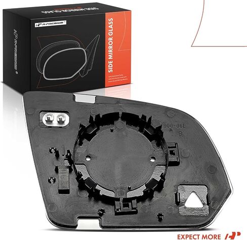 A-Premium Left Driver Side Heated Mirror Glass with Backing Plate - Compatible with Mercedes-Benz W447 Series Metris 2016-2023 - Exterior Side View Flat Mirror in Saudi Arabia