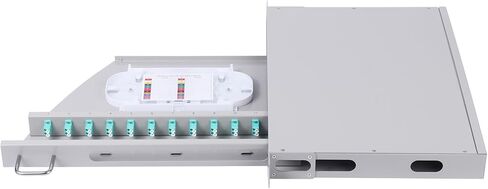 SCUPC 12 Simplex 12 Port Rack Mount Mounting مربع مع علبة لصق (نوع الدوار ، مع أسلاك التوصيل المصنوعة من الألياف والمقاومات) تناسب 19 بوصة خزانة رف in Saudi Arabia