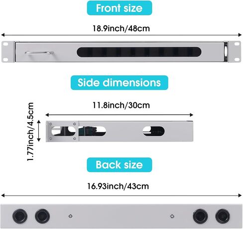 SCUPC 12 Simplex 12 Port Rack Mount Mounting مربع مع علبة لصق (نوع الدوار ، مع أسلاك التوصيل المصنوعة من الألياف والمقاومات) تناسب 19 بوصة خزانة رف in Saudi Arabia