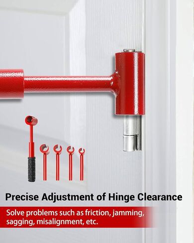 4 in 1 Hinge Gap Adjusting Wrench Kit, Heavy Door Hinge Adjustment Tool, Professional Door Hinge Adjustment Tool, Multi-Size Precision Tool Kit for Door and Cabinet Alignment in Kuwait