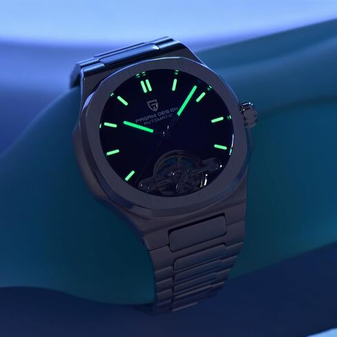 Rollstimi Pagani Design YS025 Men's Automatic Watch Histeron Dial Tourbillon-Style E3251 Movement Sapphire Crystal 100M مقاوم للماء من الفولاذ المقاوم للصدأ مشاهدة رياضية فاخرة in Kuwait