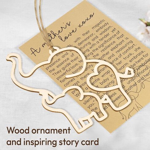 Motherhood Elephant Easter Ornament with Story Card, Sisterhood Gifts for Women Tribe, Easter Basket Stuffers for Mom and Daughter, Special Bond Decor, Mother's day Gifts for Women, Suncatcher in Kuwait