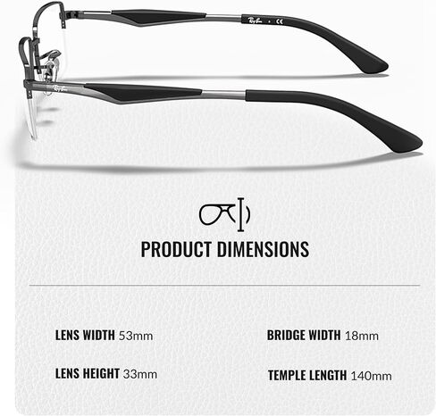 Ray-Ban RB6285 Rectangle Shape Metal Glasses With Eyewear Kit Bundle - Eyeglasses with Adjustable Nose Pads - Women's Designer Glasses Frame with Clear Lenses in Saudi Arabia