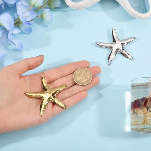 Ocean Starfish Brooch Stainless Steel Sea Animal Star Lapel Pins for Women in Saudi Arabia