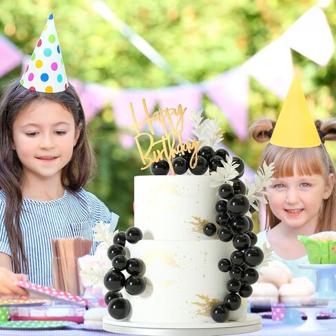 MIAHART Ball Cake Toppers Boho Grass Cake Topper Ball Cake Insert Decoration for Birthday Wedding Baby Shower Party Decorations Boho Themed Party Supplies (Gold) in Kuwait