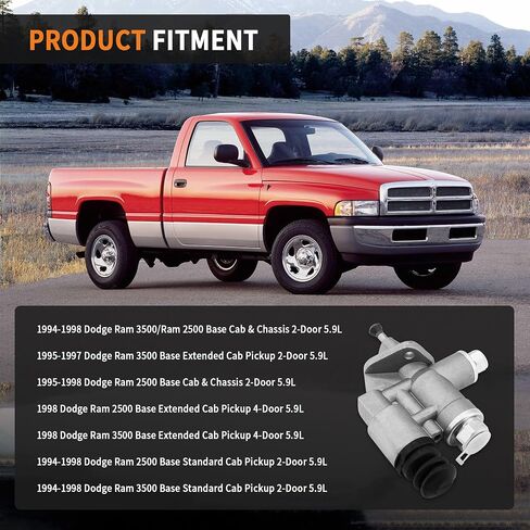 Diesel Fuel Lift Pump 3936316 Compatible with 1994-1998 Dodge Ram 2500 3500 Pickup Cummins 5.9L 6BT Engine, Replace 4761979 4944710 4988747 in Saudi Arabia