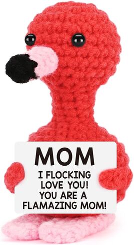 Funny Flamingo I Love You Gifts Mothers Day Birthday Gifts for Her Girlfriend Wife Romantic To My Love Gifts Anniversary Women Gifts Easter Basket Stuffers Handmade Crochet Animals Flamingo Lover Gift in Saudi Arabia