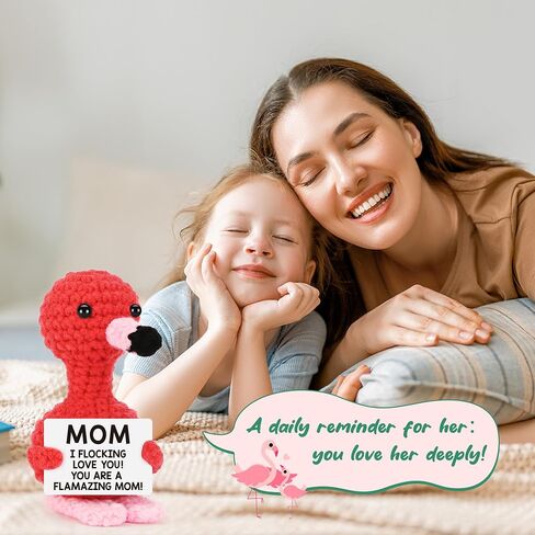 Funny Flamingo I Love You Gifts Mothers Day Birthday Gifts for Her Girlfriend Wife Romantic To My Love Gifts Anniversary Women Gifts Easter Basket Stuffers Handmade Crochet Animals Flamingo Lover Gift in Saudi Arabia