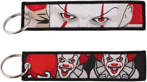 It Pennywise the Clown Stephen King Classic Horror Movie Film Keychain Key Tag Chain Fob Ring in Saudi Arabia